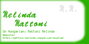 melinda mattoni business card